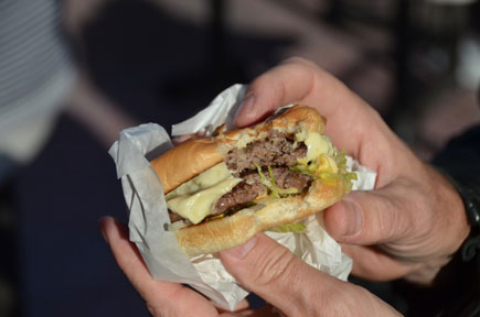 Photo of the Top Hat Burger Palace's cheeseburger
